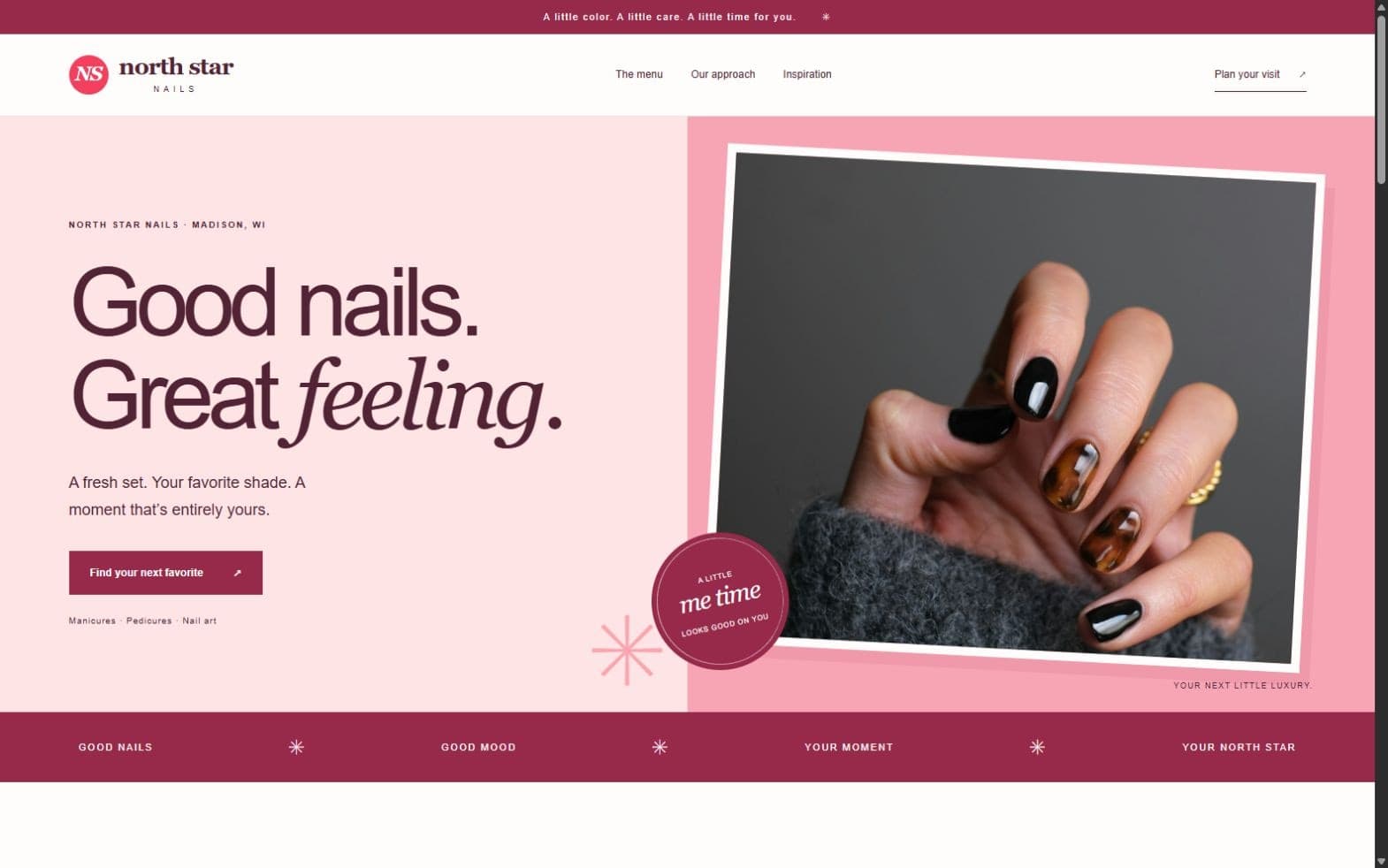 Website North Star Nails do Việt thiết kế